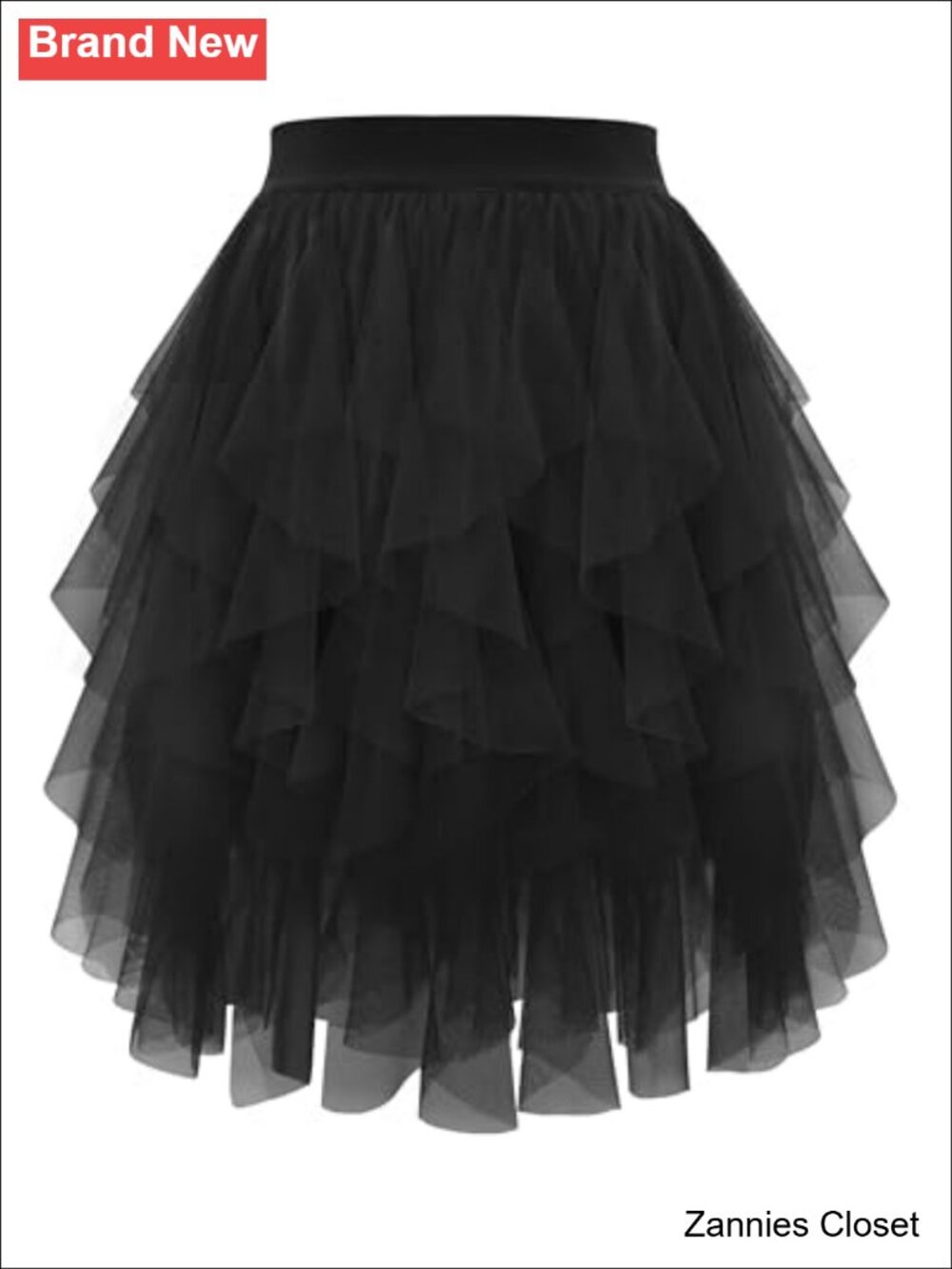 👻 Tulle Skirt Women Short A-Line Tutu High Low Party Dance Skirt